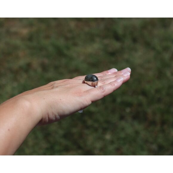 Sterling Silver Labradorite Ring Size 6 - Picture 3 of 8